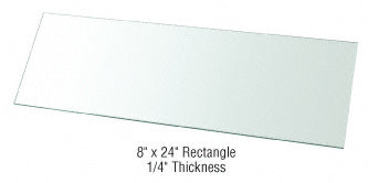 CRL Rectangle CLear Glass Tempered Shelf - 3/8" 1/4" Additional Image - 3