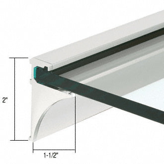 CRL Aluminum Shelf Kit - 18", 24" 36" Length for 1/4", 3/8" Glass Additional Image - 4