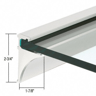 CRL Aluminum Shelf Kit - 18", 24" 36" Length for 1/4", 3/8" Glass