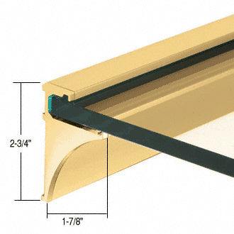 CRL Aluminum Shelf Kit - 18", 24" 36" Length for 1/4", 3/8" Glass Additional Image - 1