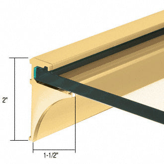CRL Aluminum Shelf Kit - 18", 24" 36" Length for 1/4", 3/8" Glass Additional Image - 5