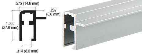 CRL Aluminum Side Top Rail Extrusion *DISCONTINUED*