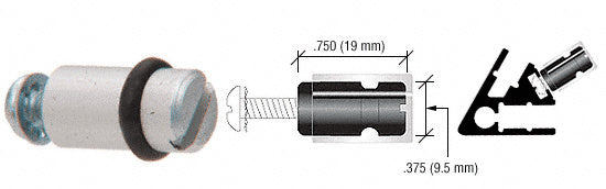 Shelf Shelf Rest Thread CRL Satin Anodized Showcase Shelf Rest with Screw *DISCONTINUED*