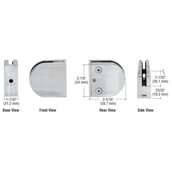 Base Clamp CRL Z-Series Round Type Flat Base Clamps