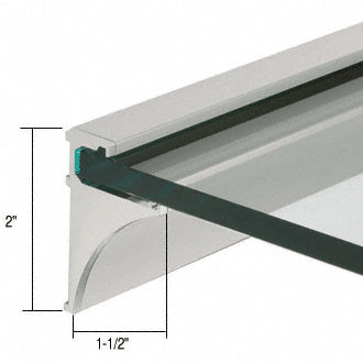 CRL Aluminum Shelf Kit - 18", 24" 36" Length for 1/4", 3/8" Glass Additional Image - 6