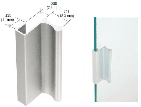 CRL Satin Anodized 6" Aluminum Pull with 7/16" Lip for Sliding Glass and Panel Door *DISCONTINUED*