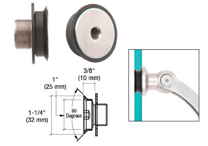 CRL Brushed Stainless Flush Mount Cap Assembly