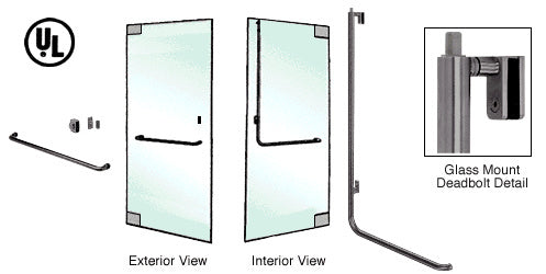 CRL-Blumcraft® Oil Rubbed Bronze Left Hand Reverse Glass Mount Keyed Access "A" Exterior Top Securing Deadbolt Handle for 3/4" Glass