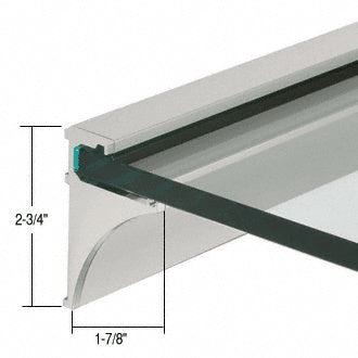CRL Aluminum Shelf Kit - 18", 24" 36" Length for 1/4", 3/8" Glass Additional Image - 2