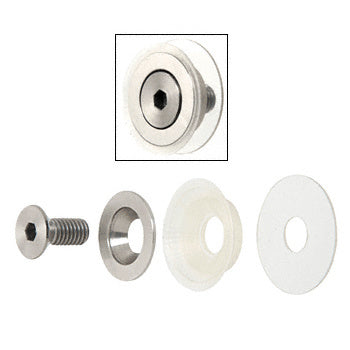 CRL 316 Brushed Stainless Flush Mount Cap Assembly for 1-1/2