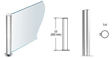 CRL 12" Round PP08 Elegant Series Counter/Partition End Post