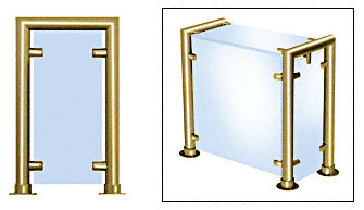 CRL Contemporary 210 Series 1-1/2" Tubing Glass On Top, Front, and One or Both Ends Sneeze Guard