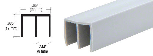 CRL Upper Plastic Track for 1/4" Sliding Panels