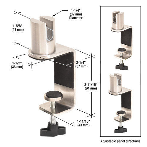 CRL Stainless Standoff C-Clamp Acrylic or Glass Additional Image - 2
