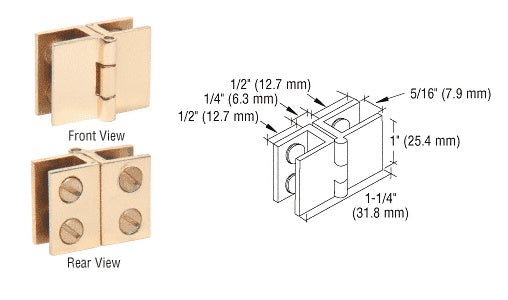 CRL 1" Glass-to-Glass Out-Swing Set-Screw Hinge