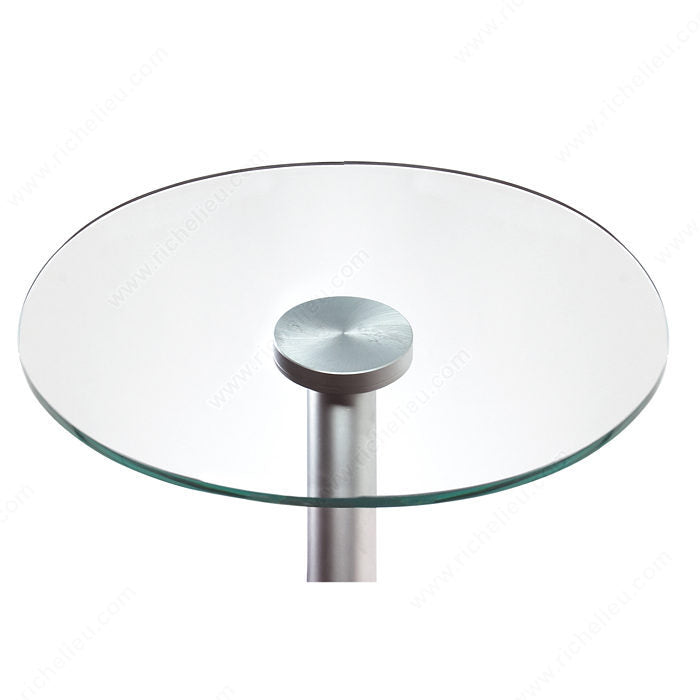 Round adapter to affix a glass plate