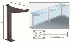 CRL 18" High Partition Post with 12" Deep Top Shelf Additional Image - 10