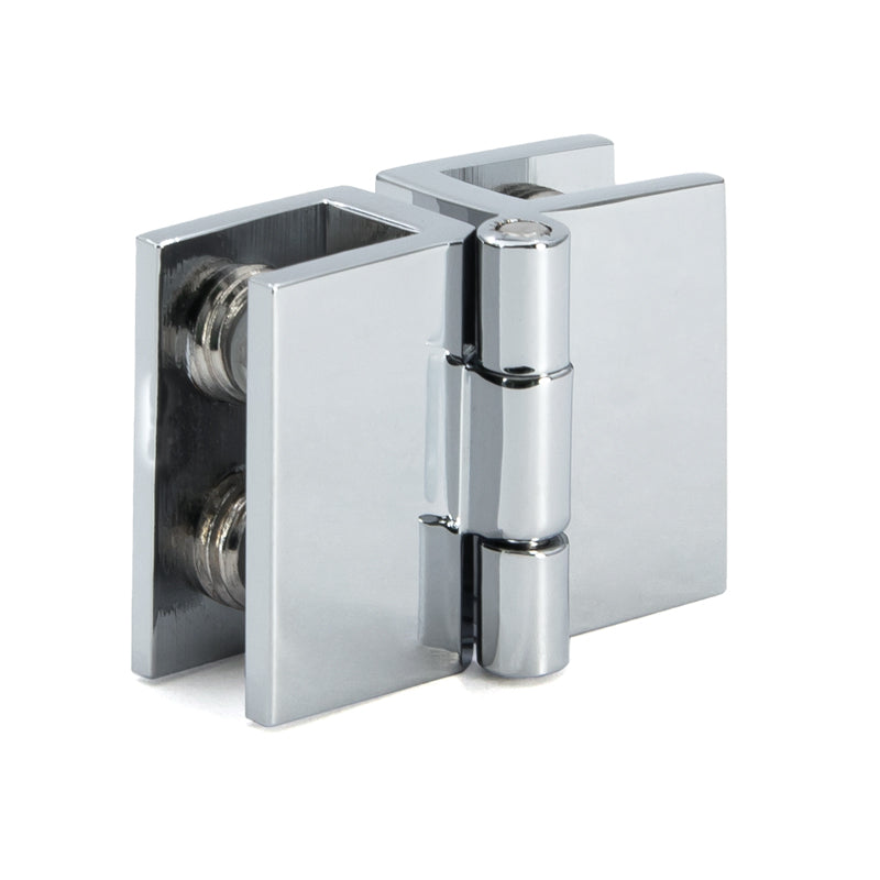 FHC Mini Glass-To-Glass Set Screw Outswing Hinges For 3/16" To 1/4" Glass Additional Image - 2