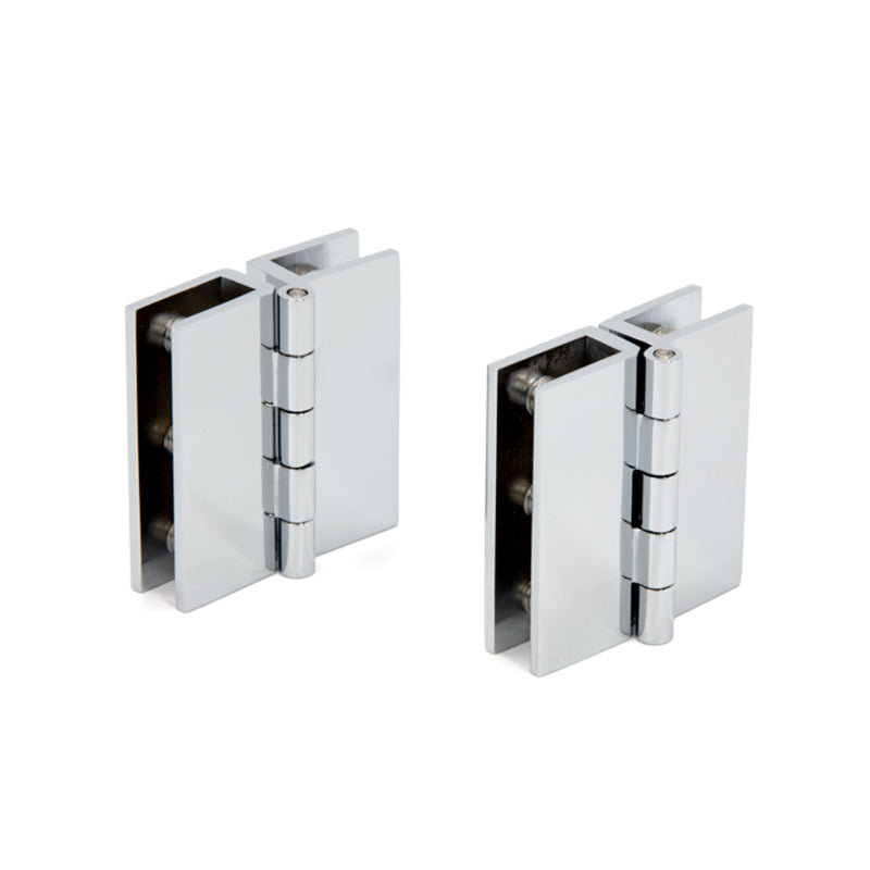 FHC Large Glass-To-Glass Set Screw Outswing Hinges For 3/16" To 5/16" Glass