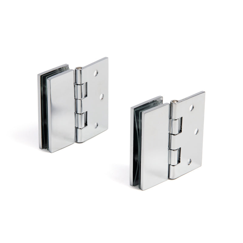 FHC Double Wall-To-Glass Hinges For 1/4" To 5/16" Glass